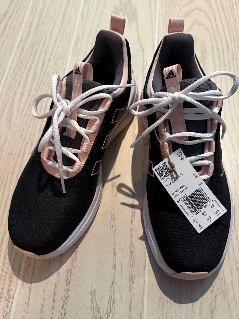 Adidas IH2333 Racer TR23 Black Pink‎ Cloudfoam Sneakers Women’s 8 NEW - Picture 2 of 9